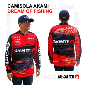 CAMISOLA AKAMI DREAM OF FISHING COR VERMELHA