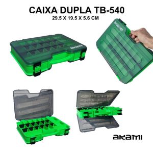 CAIXA DUPLA AKAMI TB-540  29.5 X 19.5 X 5.6 CM