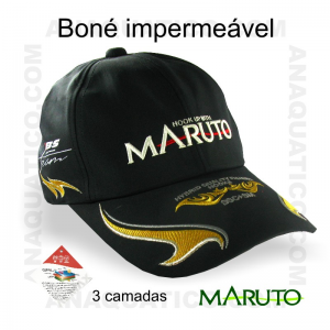 BONÉ MARUTO IMPERMEÁVEL BORDADO COR PRETO