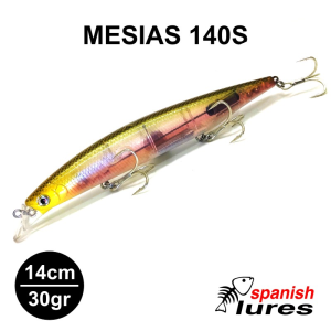AMOSTRA  SPANISH LURES MESIAS 14CM / 30GR SLOW SINKING GHOST SHAD