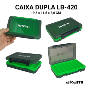 CAIXA DUPLA AKAMI LB-420 19.5 X 11.5 X 3.6 CM