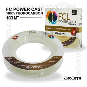 LINHA AKAMI FCL POWER CAST 100% FLUOROCARBON 0,300mm / 10,45kg / 100Mt