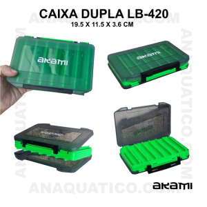 CAIXA DUPLA AKAMI LB-420 19.5 X 11.5 X 3.6 CM