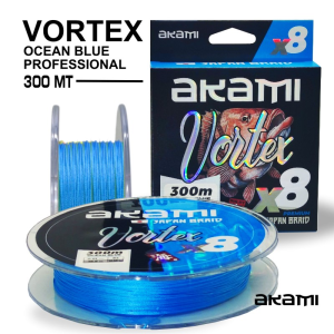 LINHA AKAMI VORTEX X8 PE OCEAN BLUE  0,14mm /9.63g / 300 Mt