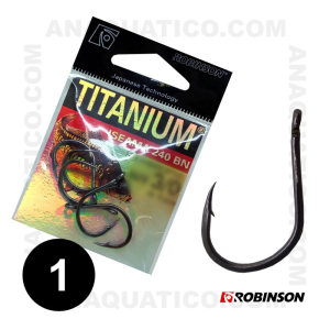 ANZOL ROBINSON ISEAMA TITANIUM Nº 1 BLACK NICKEL C/ 10 PCS