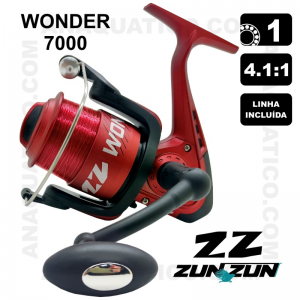 CARRETO ZUN ZUN WONDER 7000 BB 1 / R 4.1:1 LINHA INCLUÍDA